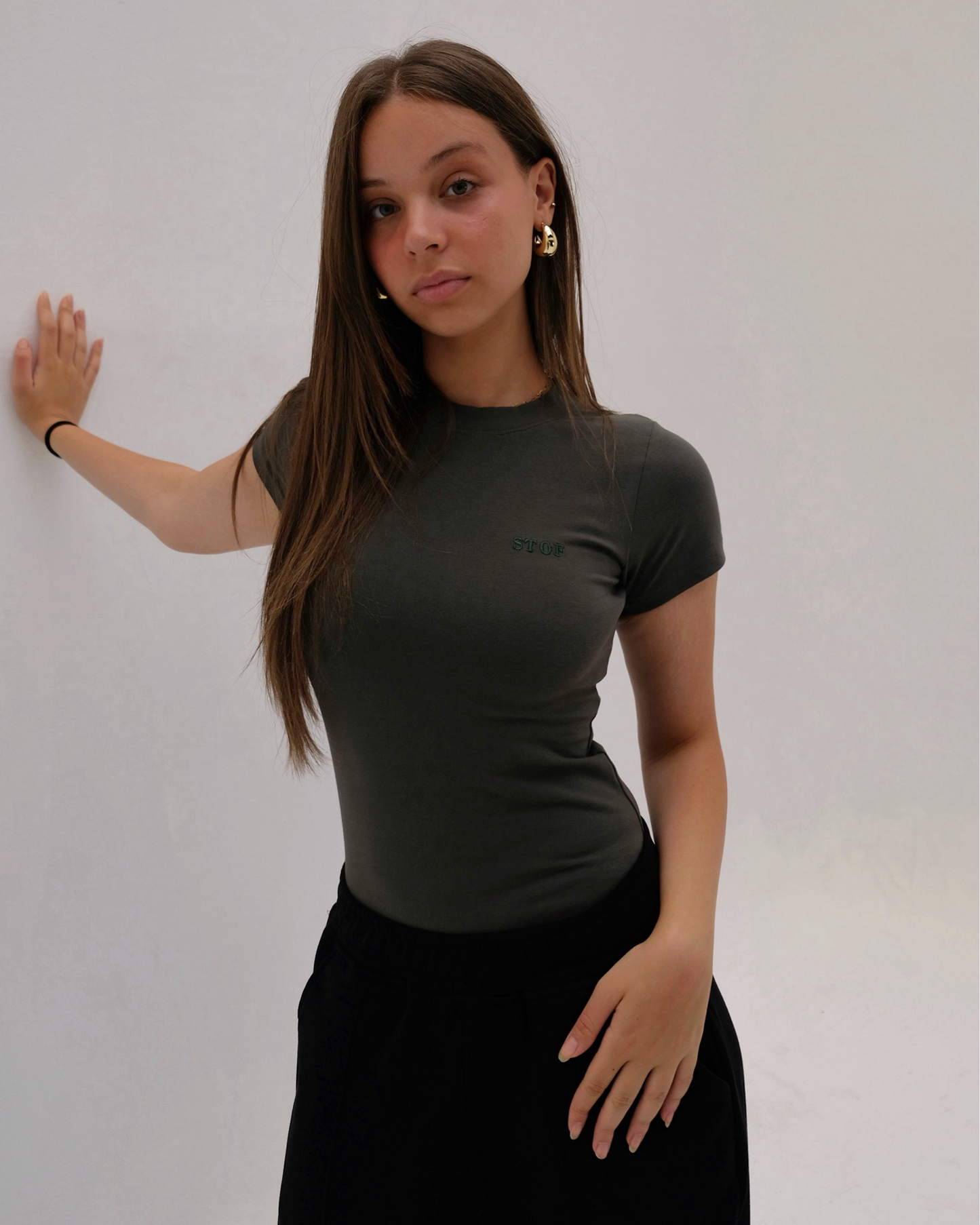 Olive basic top