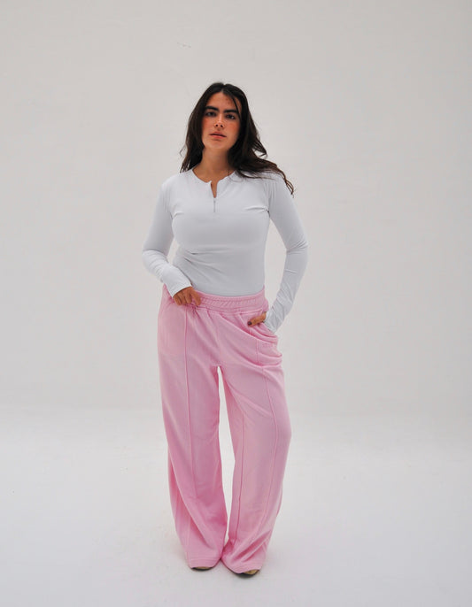 Pink WIDE-LEG sweatpants