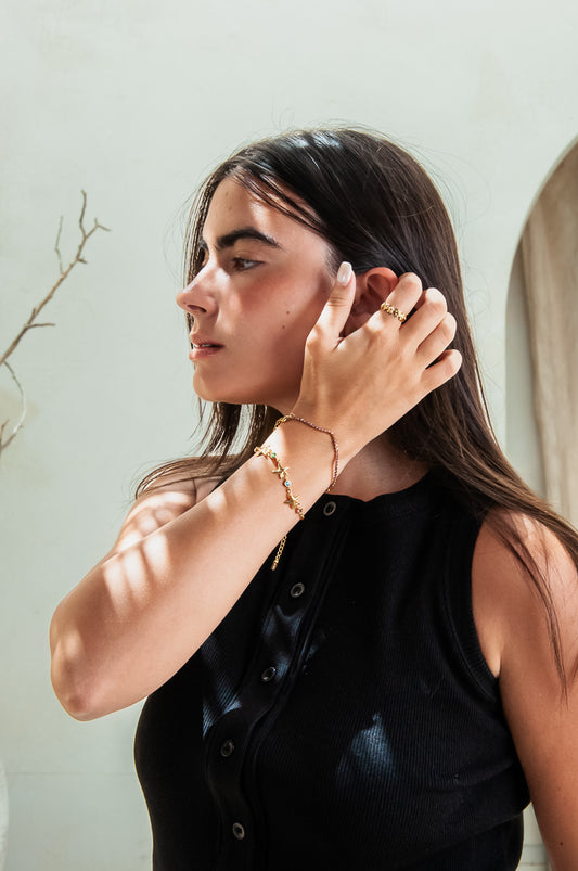 BLACK Sloane button tank